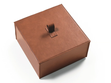 TREASURE NA40 - Tanned leather storage box by SCAPPINI & C - view 2